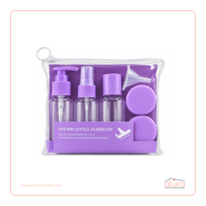 Kit Recipientes Viajero X7 Piezas Color Morado